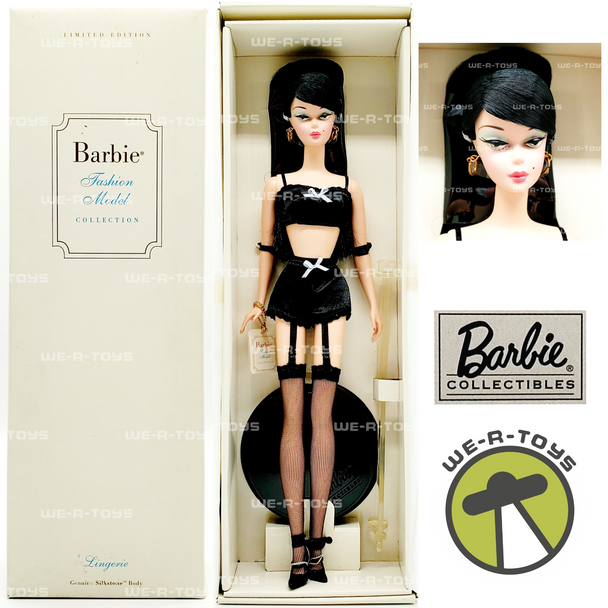 The Lingerie Barbie Doll #3 Black Hair Gold Label Silkstone BFMC Mattel 29651