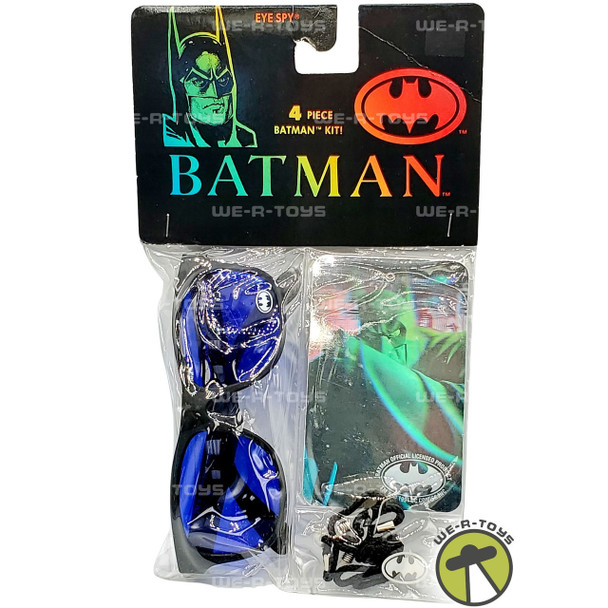 DC Batman 4 Piece Batman Kit Sunglasses Batman Case Hologram Card Cord 1991 NRFP