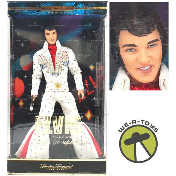 Elvis feat. the White Eagle Jumpsuit Timeless Treasures Doll 2000 Mattel #28570