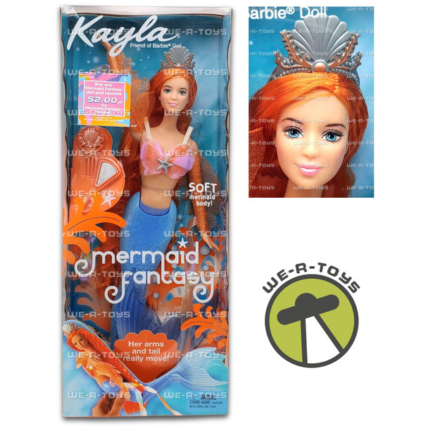 Barbie Mermaid Fantasy Kayla Orange Hair Doll 2002 Mattel #56764