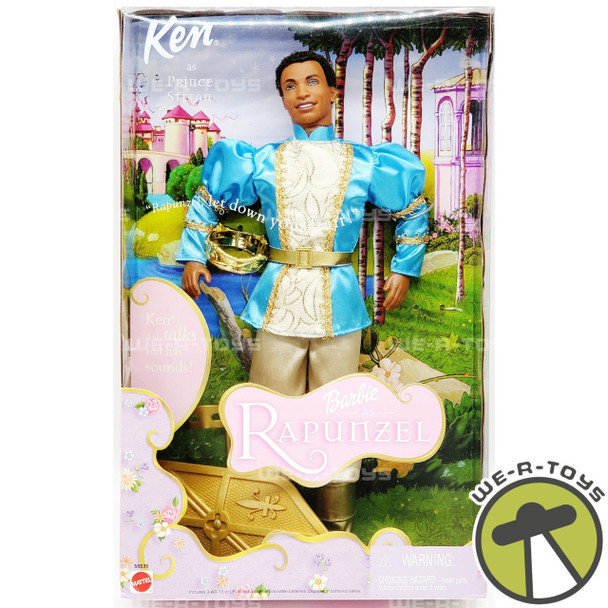  Barbie Rapunzel Ken as Prince Stefan Doll African American 2001 Mattel 55535 