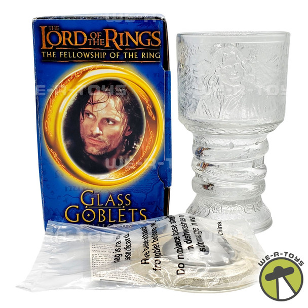 The Lord of the Rings Strider the Ranger Illuminated Glass Goblet 2001 NEW