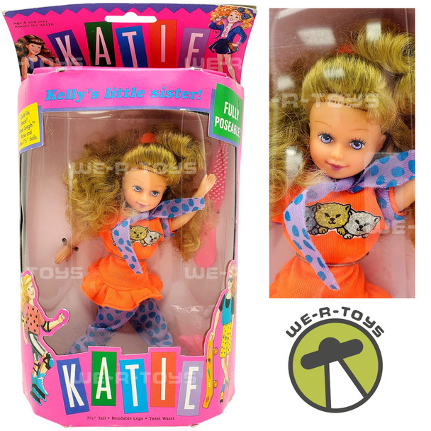 Katie's World Katie Doll Kelly's Little Sister Dark Blonde 1992 Kid Kore 91118