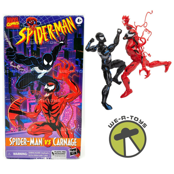 Marvel Legends Series Spider-Man Symbiote & Carnage 6" Action Figures 2-Pack Set
