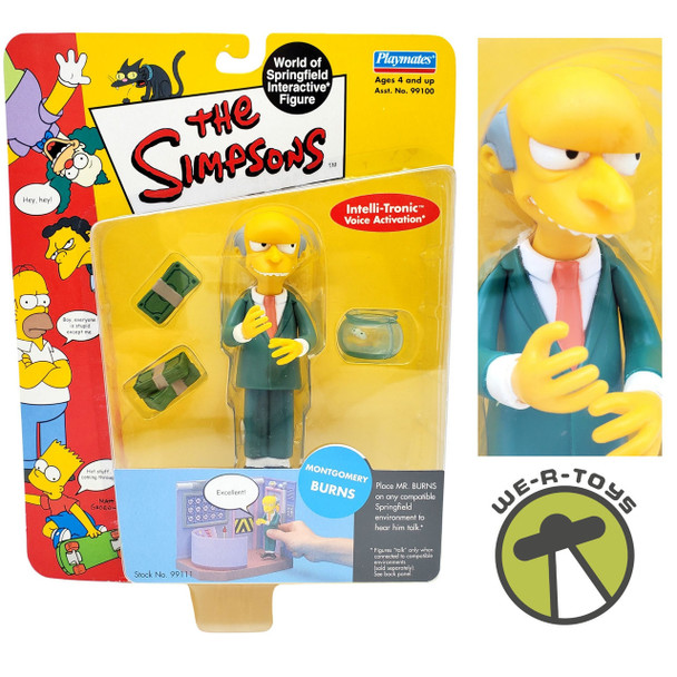 The Simpsons World Of Springfield Montgomery Burns Action Figure Playmates NRFP