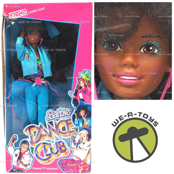 Barbie Dance Club Devon African American Doll Mattel 1989 #3513