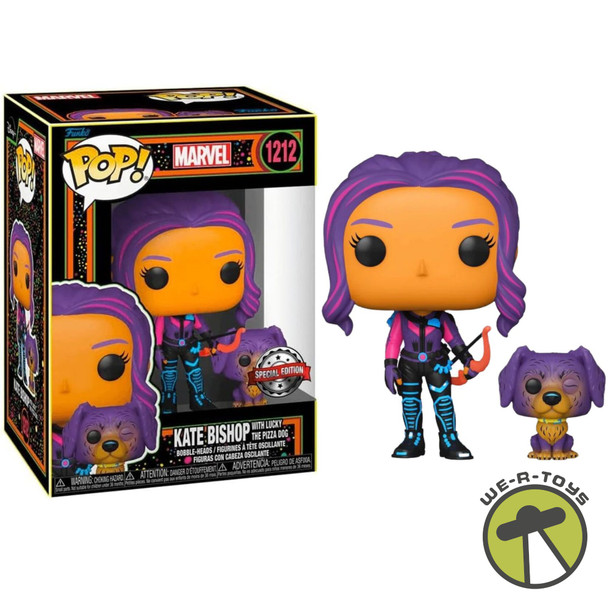 Funko Pop! TV: Hawkeye - Kate Bishop & Lucky (Blacklight) (Target Exclusive)