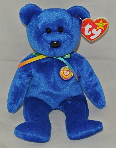 1998 Ty Beanie Babies CLUBBY Dark Blue Exclusive 1st Bear in a Series Retired