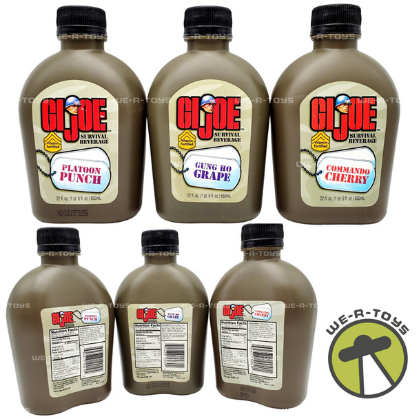 G.I. Joe Vitamin Fortified Survival Beverage Lot of 3 Vintage Unopened 2000