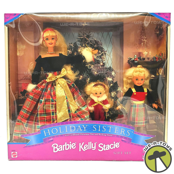 Barbie Kelly Stacie Holiday Sisters 3 Doll Giftset 1998 Mattel #19809