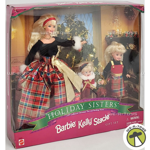 Barbie Kelly Stacie Holiday Sisters 3 Doll Giftset 1998 Mattel #19809