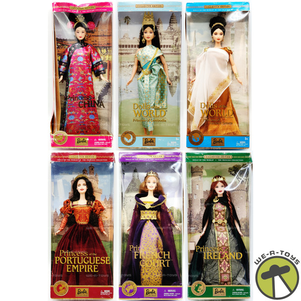 BARBIE PRINCESS DOTW ~ ASSORTED DOLLS ~ BOXES HAVE WEAR ~ SEE PHOTOS (Lot of 6)