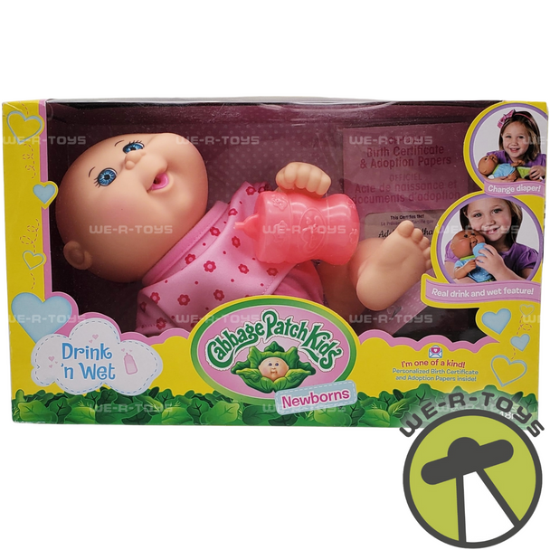 Cabbage Patch Kids Drink 'n Wet Newborn Baby Doll 2016
