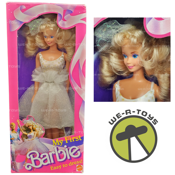 My First Barbie Doll Ballerina Easy To Dress 1988 Mattel 1280 NRFB We R Toys
