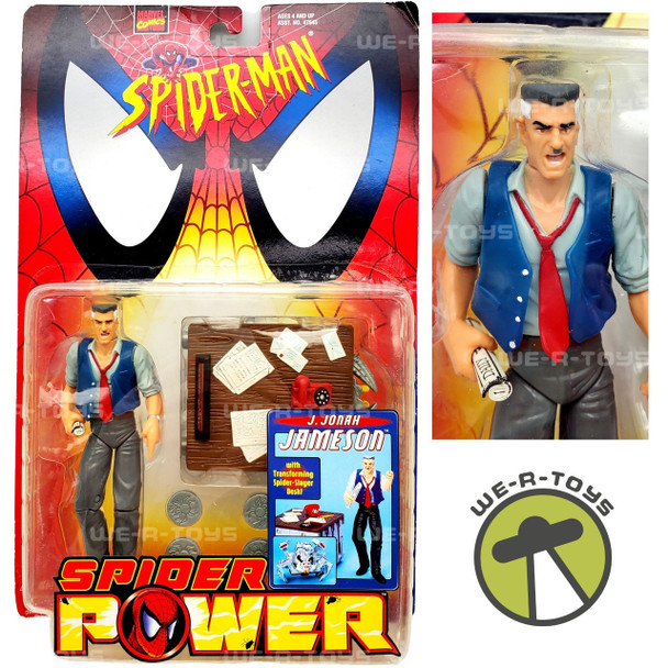 Marvel Spider-Man Spider Power J. Jonah Jameson with Transforming Desk Toy Biz NRFP