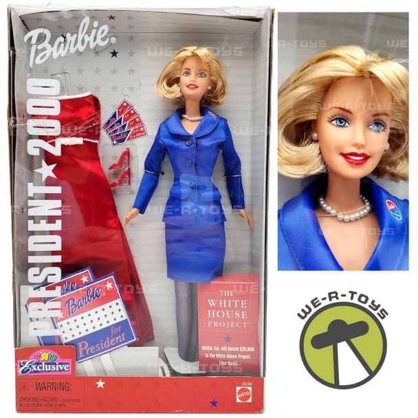 Barbie For President 2000 Doll The White House Project Toys R Us Exclusive NRFB