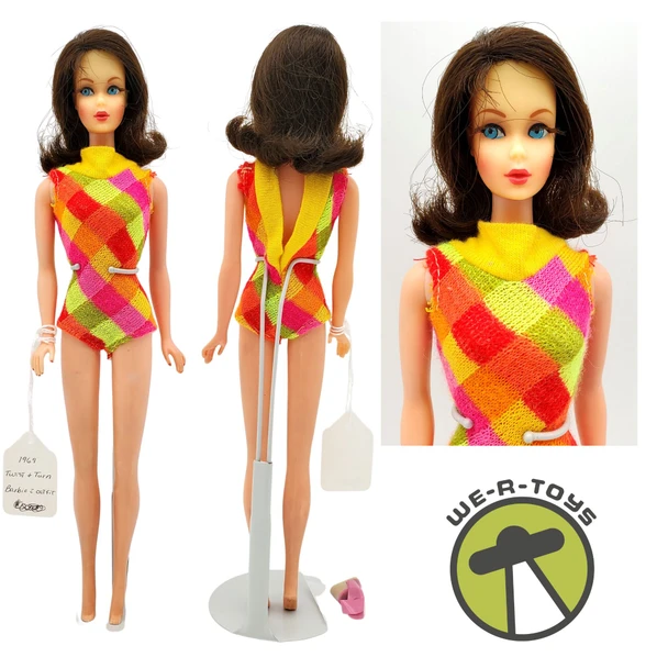 Vintage 1966 Marlo Flip Barbie Japan with 1969 Twist & Turn Outfit USED