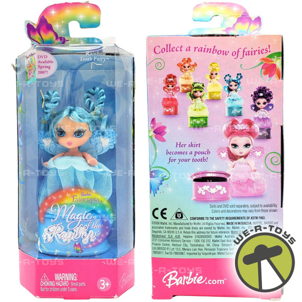 Barbie Fairytopia Magic of the Rainbow Tooth Fairy Doll & Pouch for Tooth NRFB