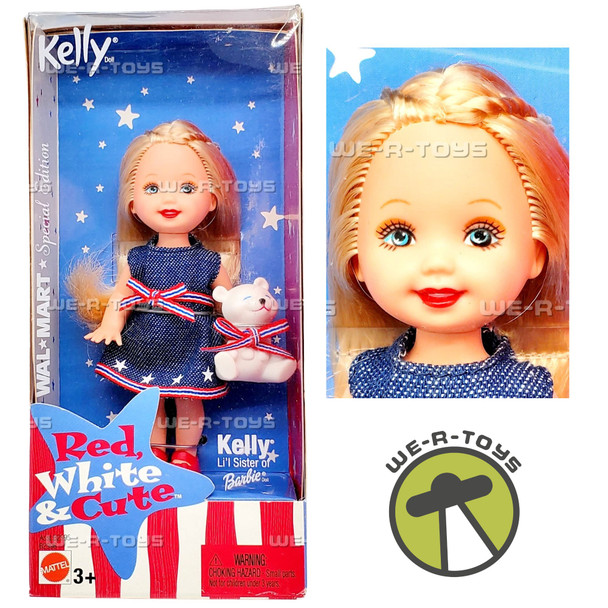 Barbie Kelly Doll Red, White & Cute Mattel Blonde B2996 Lil Friend of Kelly NRFB