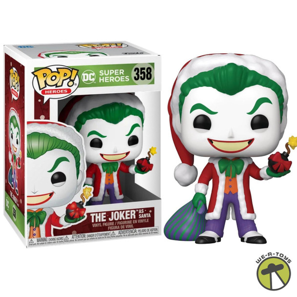 DC Funko Pop! DC Heroes: The Joker as Santa Vinyl Figure 358