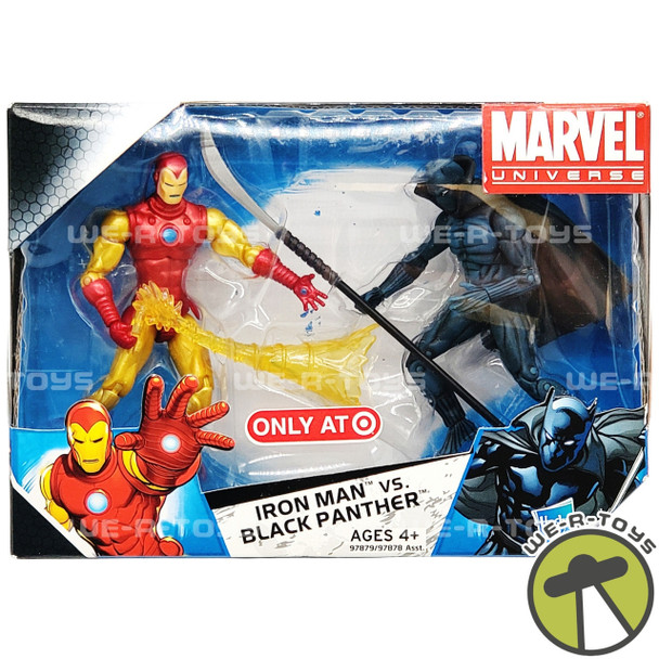 Marvel Universe Iron Man Vs. Black Panther Action Figures 2009 Hasbro No. 97879
