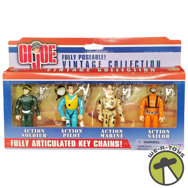 G.I. Joe Set of 4 Fully Articulated Key Chain Figures 2001 Fun-4-All 11801 NRFP