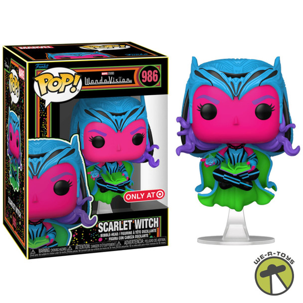 Marvel Funko Pop! Marvel Scarlet Witch with Darkhold Book Black Light Special Edition