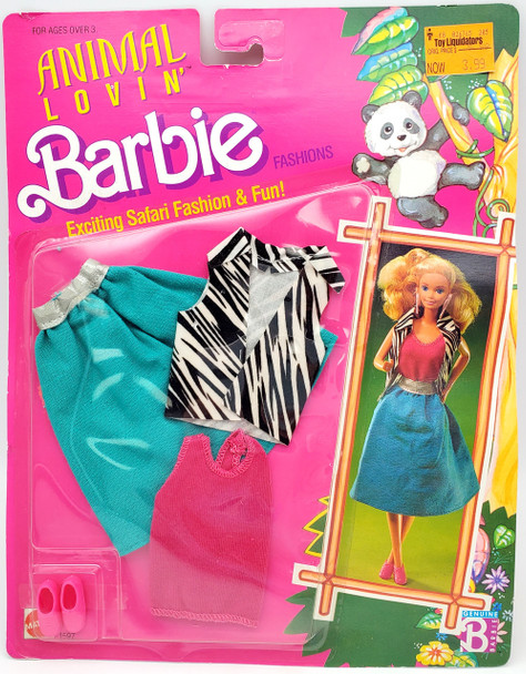 Barbie Animal Lovin' Barbie Fashions Zebra Outfit with Shoes #1597 Mattel 1988 NRFP
