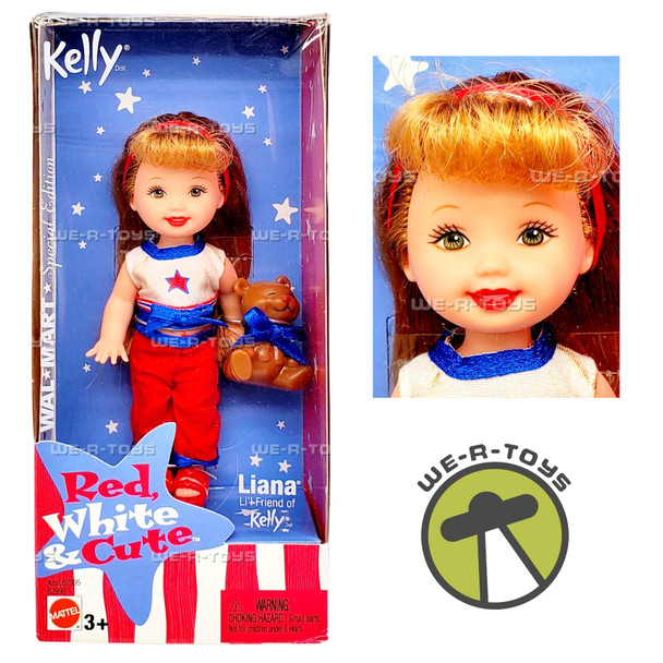 Barbie Kelly Doll Red, White & Cute Liana Friend of Kelly 2003 Mattel B2996 NRFB