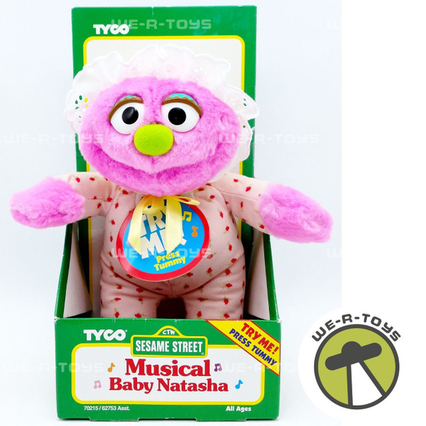 Sesame Street Musical Baby Natasha 8" Plush 1996 Tyco