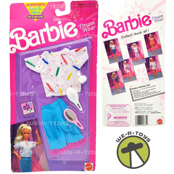 Barbie Dream Wear White Shirt and Blue Pants with Pink Lace Mattel 661 NRFP