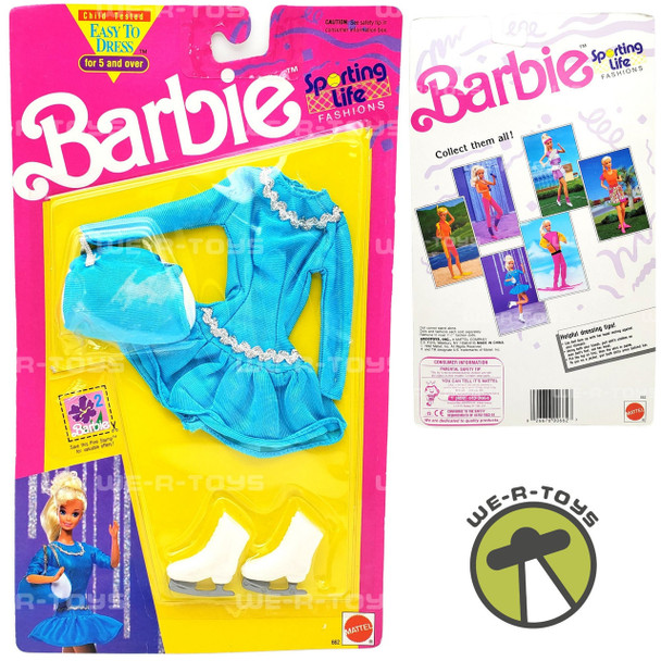 Barbie Sporting Life Fashions Blue Ice Skating Outfit & Bag Mattel 1990 NRFP