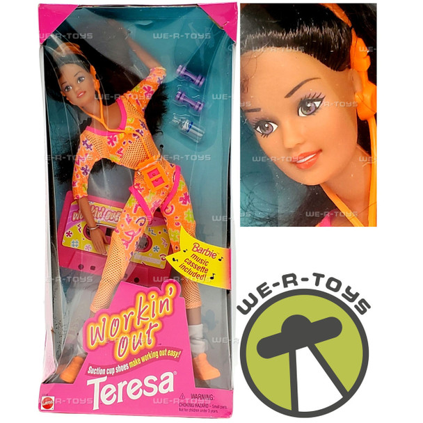 Barbie Workin' Out Teresa Doll and Cassette 1996 Mattel 17318