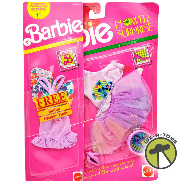 Barbie Flower Surprise Fashions + Bonus Free Fashion Finds Lavender Sets NRFP