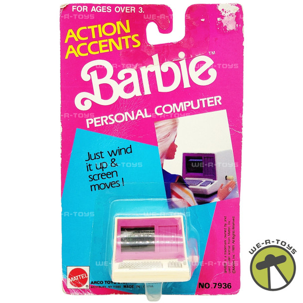 Barbie Action Accents Personal Computer Doll Accessory 1989 Mattel #7936 NRFP