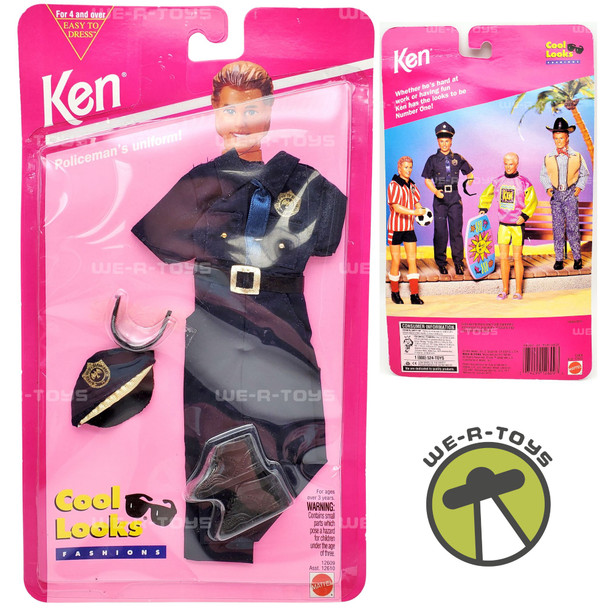Barbie Ken Cool Looks Fashions Policeman's Uniform #12609 Mattel 1994 NRFP