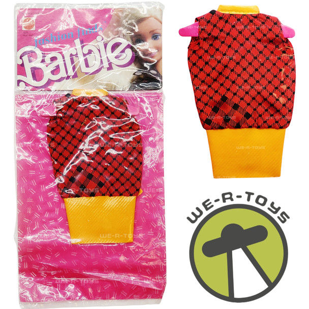 Barbie Fashion Finds Red Tattersall Dress 1988 Mattel No. 1028 NRFP
