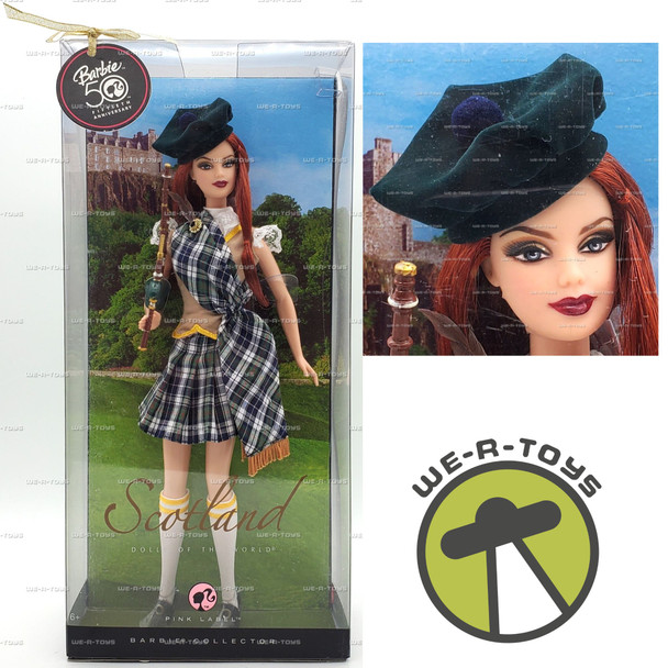 Dolls of the World Scotland Barbie 2008 Mattel Pink Label #N4973