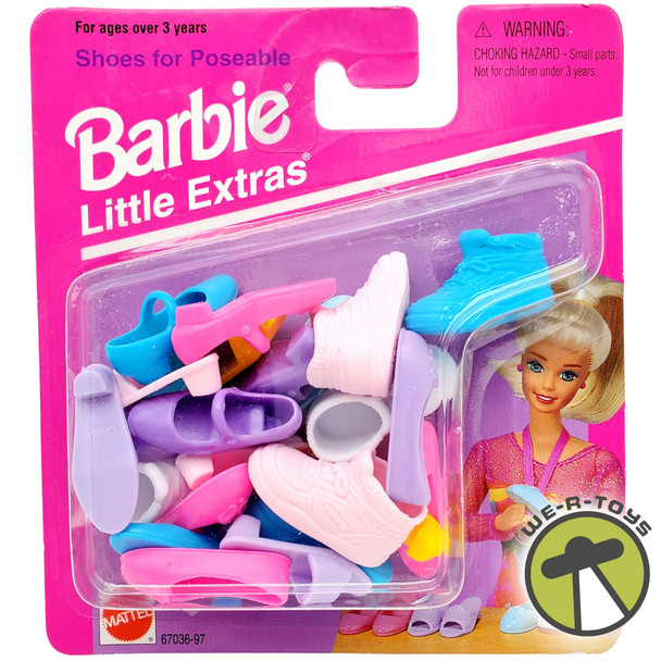 Barbie Little Extras Shoes for Poseable Flat Feet 12 Pairs Mattel 1995 NRFP