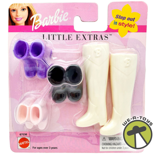 Barbie Little Extras Step Out in Style 4 Pairs of Boots for Barbie 2001 NRFP