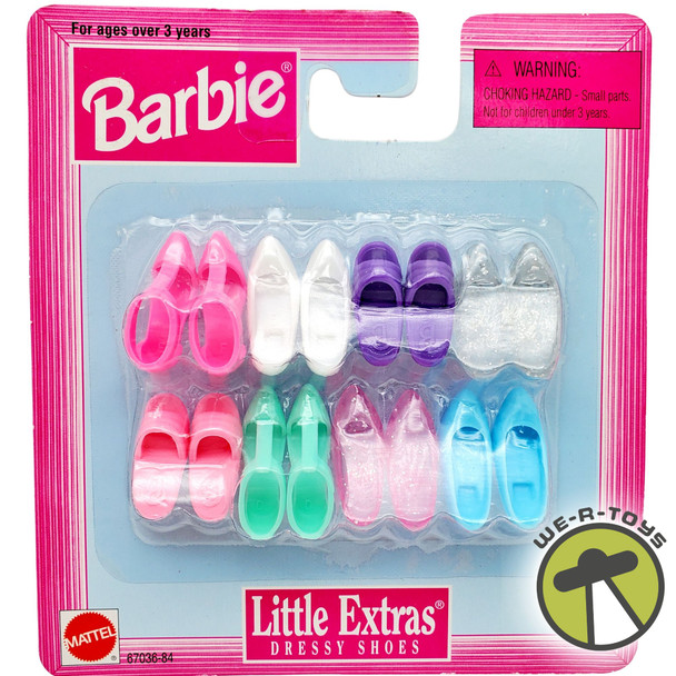 Barbie Little Extras Dressy Shoes Set of 8 Pairs of Heels for Barbie 1997 NRFP