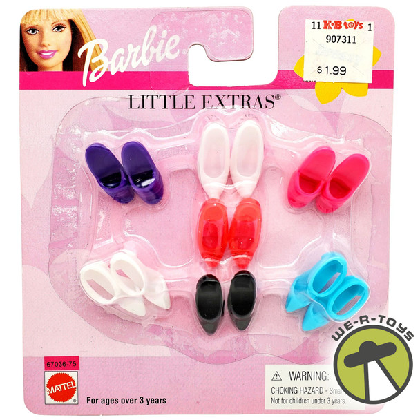 Barbie Little Extras Dressy Shoes Set of 7 Pairs of Heels for Barbie 1999 NRFP