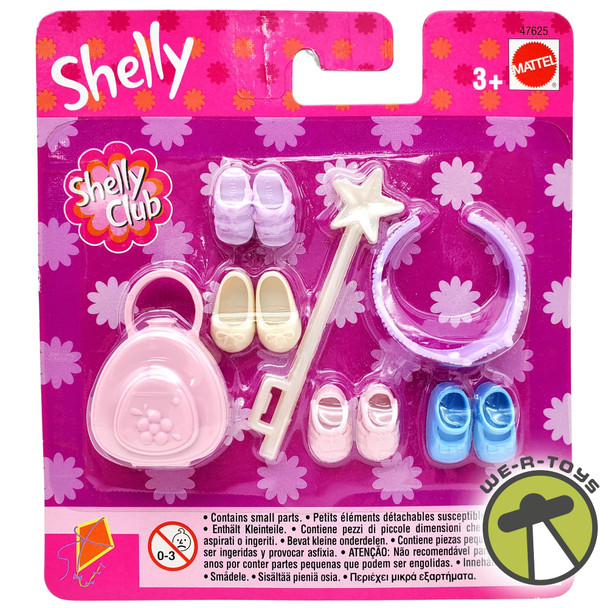 Barbie Shelly Club Princess Set with Wand, Bag, and 4 Sets of Shoes #47625 NRFP