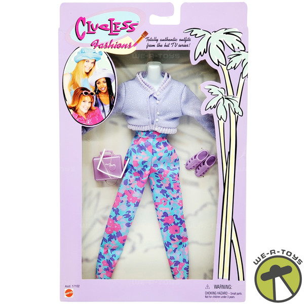 Barbie Clueless Doll Fashions Purple Jacket Top Blue Floral Pants 17104 NRFP