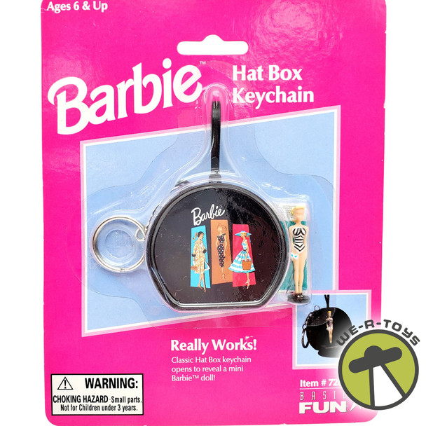 Barbie Miniature Hat Box Keychain 1999 Basic Fun No. 728-0 Mattel NRFP