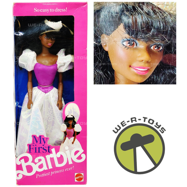My First Princess Barbie Doll African American 1989 Mattel No. 9943 NRFB