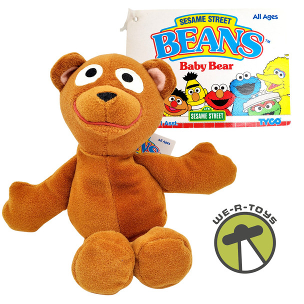 Sesame Street Beans Plush Baby Bear 30 Year Anniversary Tyco 1997 NWT