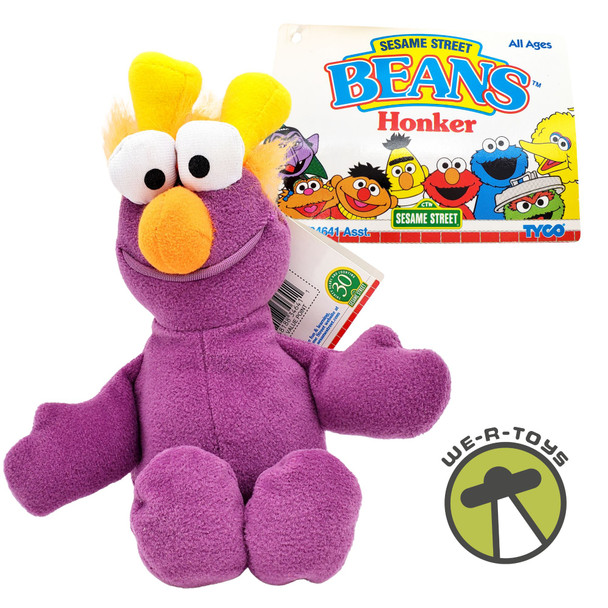 Sesame Street Beans Plush Purple Honker 30 Year Anniversary Tyco 1997 NWT