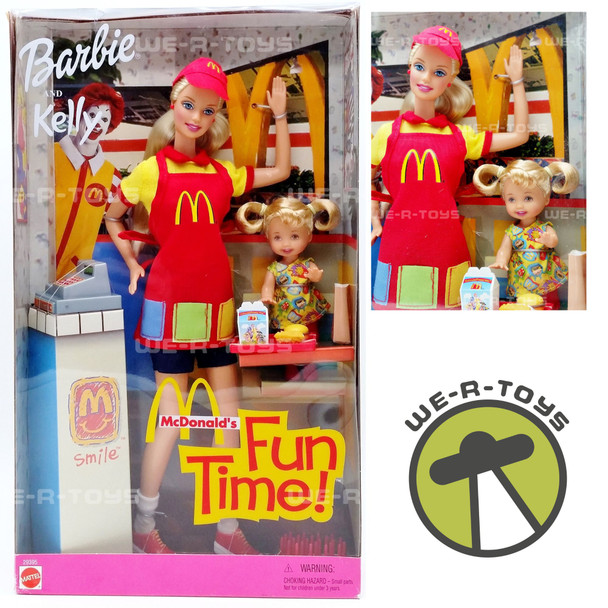 McDonald's Fun Time Barbie and Kelly Doll Set 2001 Mattel #29395 NRFB