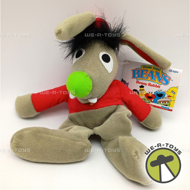 Sesame Street Beans Benny Rabbit Plush 30 Year Anniversary Tyco 1997 No. 33625
